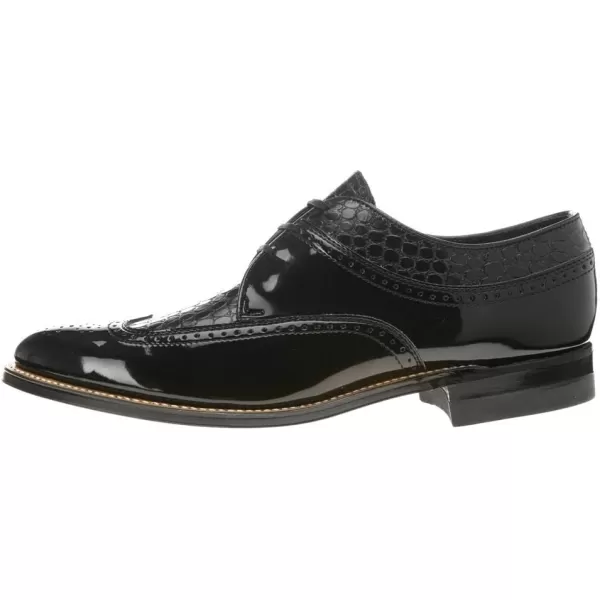 STACY ADAMS Mens Madison Cap Toe OxfordBlack Patent