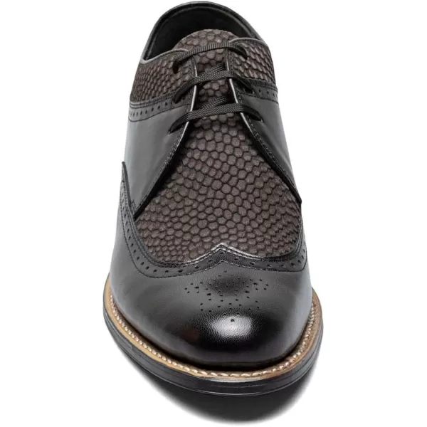 STACY ADAMS Mens Madison Cap Toe OxfordBlackGrey