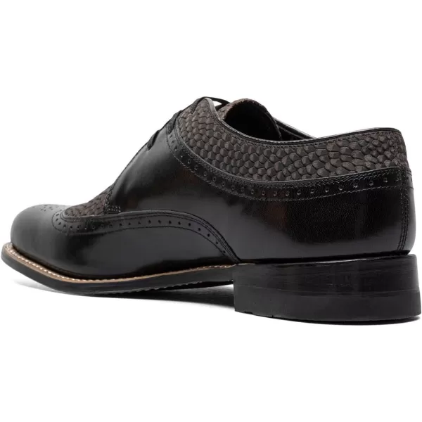 STACY ADAMS Mens Madison Cap Toe OxfordBlackGrey