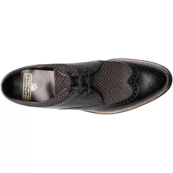 STACY ADAMS Mens Madison Cap Toe OxfordBlackGrey