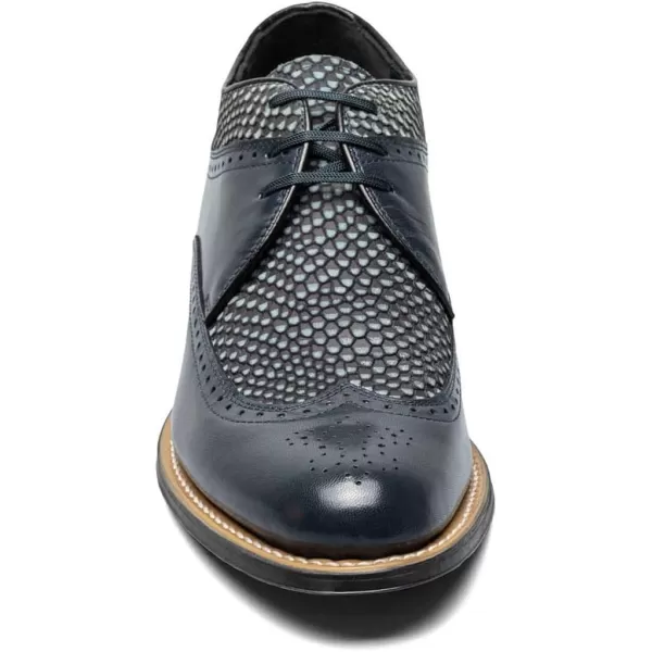 STACY ADAMS Mens Madison Cap Toe OxfordNavy Python