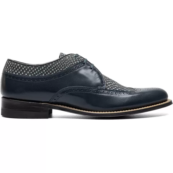 STACY ADAMS Mens Madison Cap Toe OxfordNavy Python