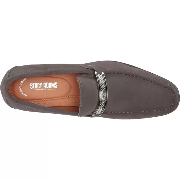 STACY ADAMS Mens Reginald Suede Slip on LoaferGrey