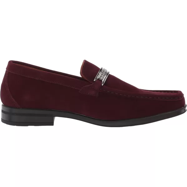 STACY ADAMS Mens Reginald Suede Slip on LoaferOxblood