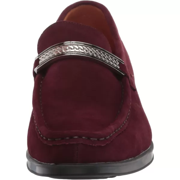 STACY ADAMS Mens Reginald Suede Slip on LoaferOxblood