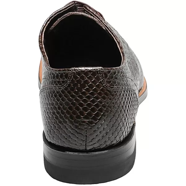 Stacy Adams Mens Madison Cap Toe BootBrown Print