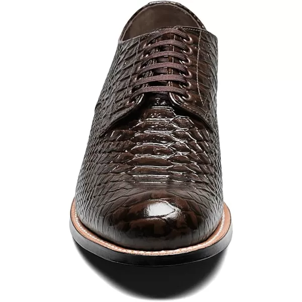 Stacy Adams Mens Madison Cap Toe BootBrown Print