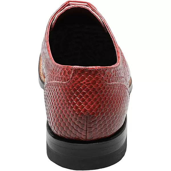 Stacy Adams Mens Madison Cap Toe BootRed Print