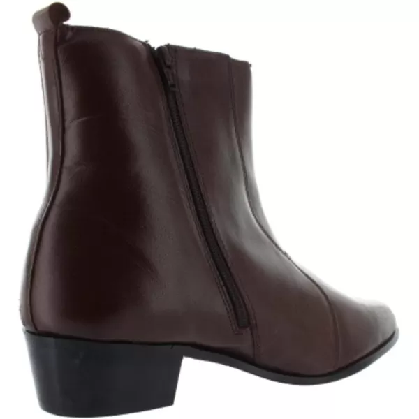 Stacy Adams Mens Santos PlainToe Side Zipper BootBrown