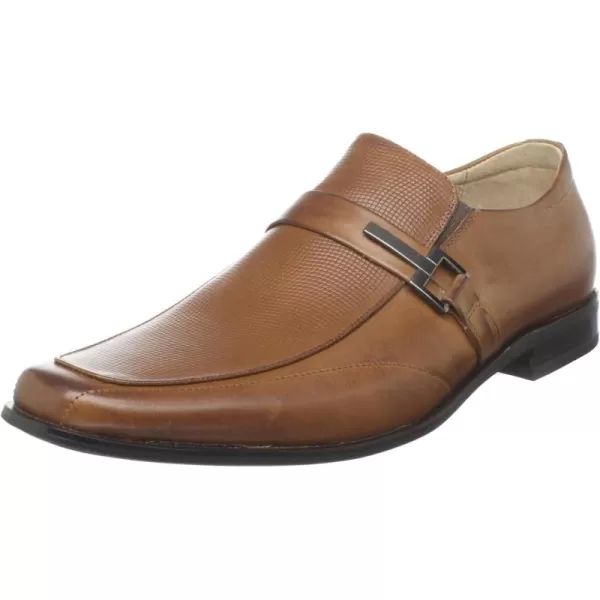 STACY ADAMS Mens Beau Moc Toe Bit SlipOn LoaferCognac