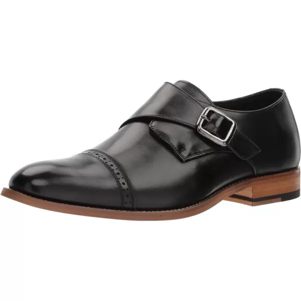STACY ADAMS Mens Desmond Cap Toe Monk Strap LoaferBlack