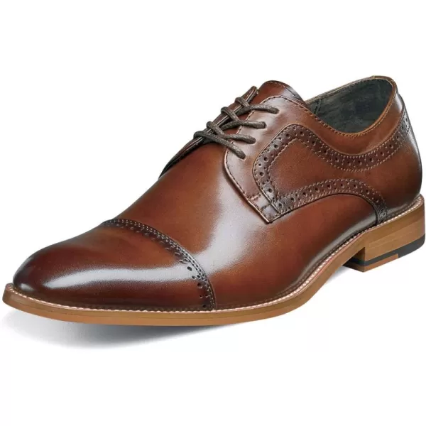 STACY ADAMS Mens Dickinson CapToe Laceup OxfordCognac