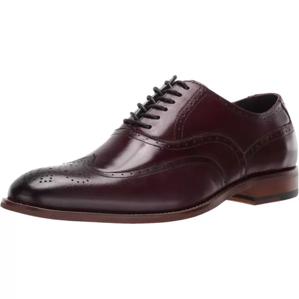 STACY ADAMS Mens Dunbar Wingtip OxfordBurgundy