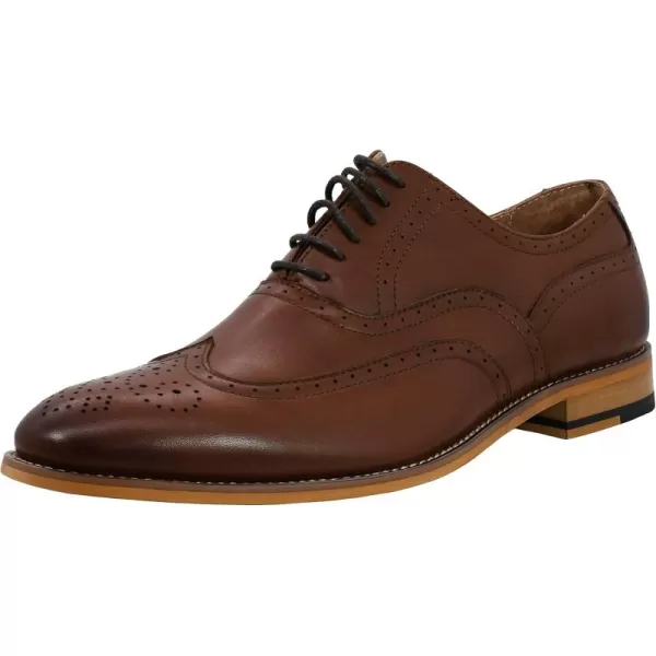 STACY ADAMS Mens Dunbar Wingtip OxfordChocolate