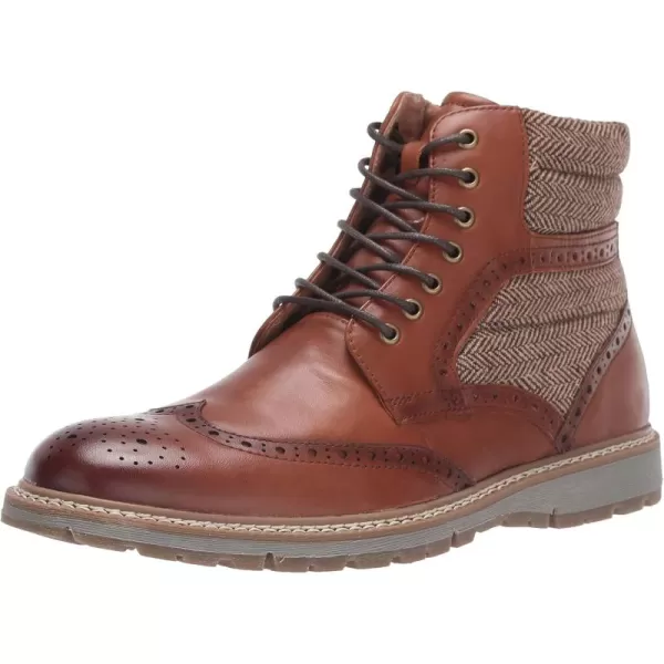STACY ADAMS Mens Granger Wingtip Laceup Boot FashionPecan