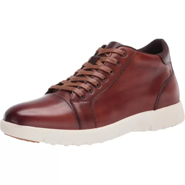 STACY ADAMS Mens Harlow Cap Toe Mid Laceup SneakerCognac