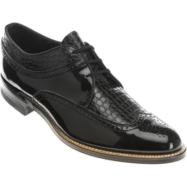 STACY ADAMS Mens Madison Cap Toe OxfordBlack Patent