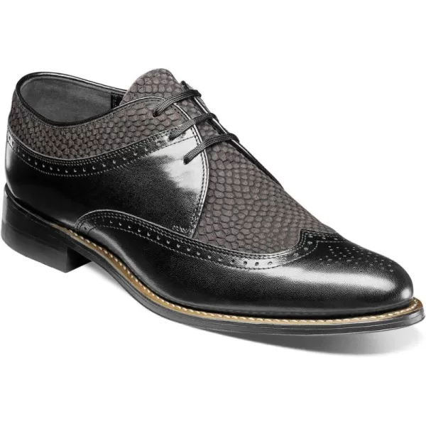 STACY ADAMS Mens Madison Cap Toe OxfordBlackGrey