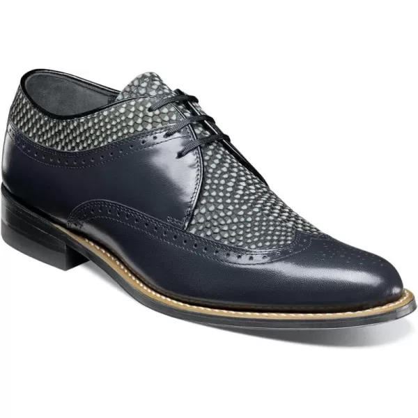 STACY ADAMS Mens Madison Cap Toe OxfordNavy Python