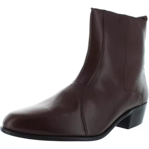 Stacy Adams Mens Santos PlainToe Side Zipper BootBrown