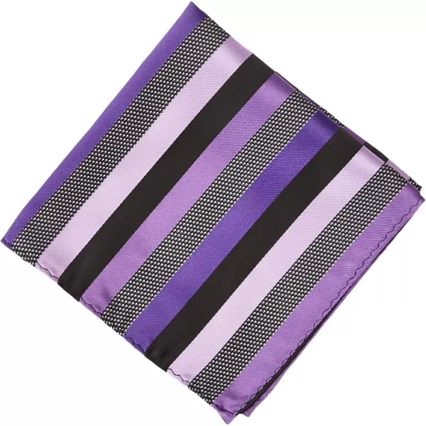 Stacy Adams Mens Microfiber Stripped Tie SetPurple