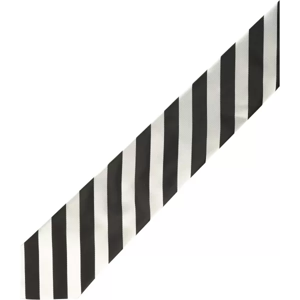 Stacy Adams Mens Solid Woven Formal Stripe Tie SetBlackWhite