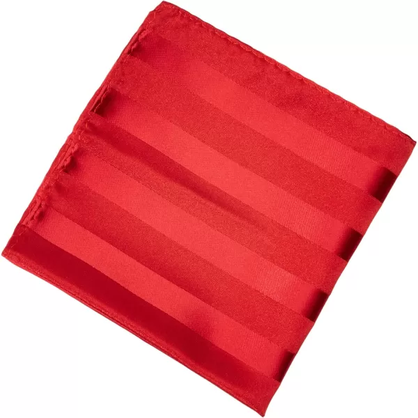 Stacy Adams Mens Solid Woven Formal Stripe Tie SetFire Red