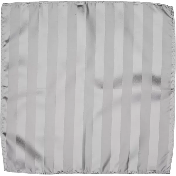 Stacy Adams Mens Solid Woven Formal Stripe Tie SetSilver
