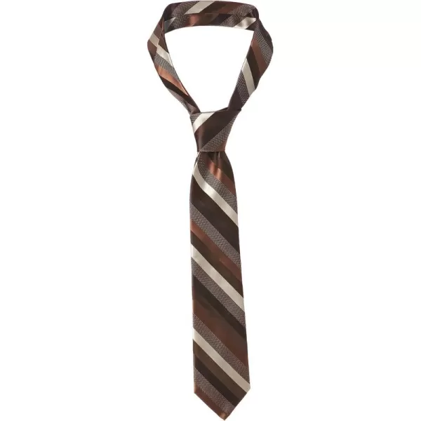 Stacy Adams Mens Microfiber Stripped Tie SetBrown