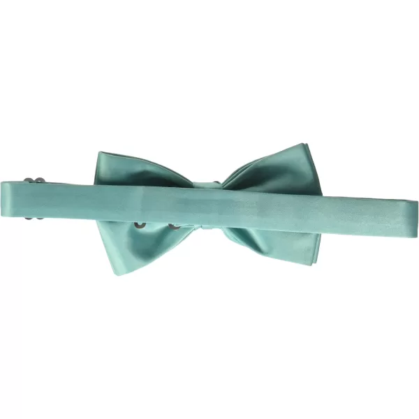 STACY ADAMS mens Satin Solid Bow TieBow TieTurquoise