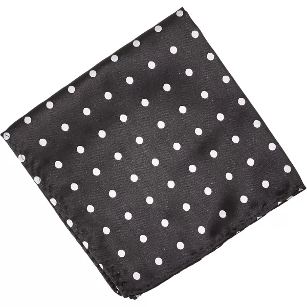 Stacy Adams Mens Satin Dot Tie SetBlackWhite