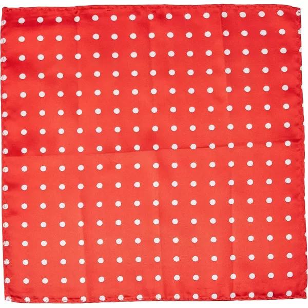 Stacy Adams Mens Satin Dot Tie SetFire Red