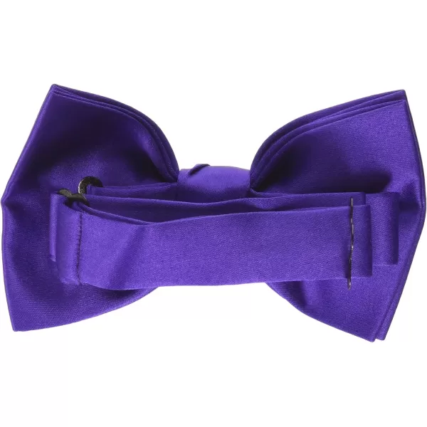Stacy Adams Mens Solid Bow TiePurple