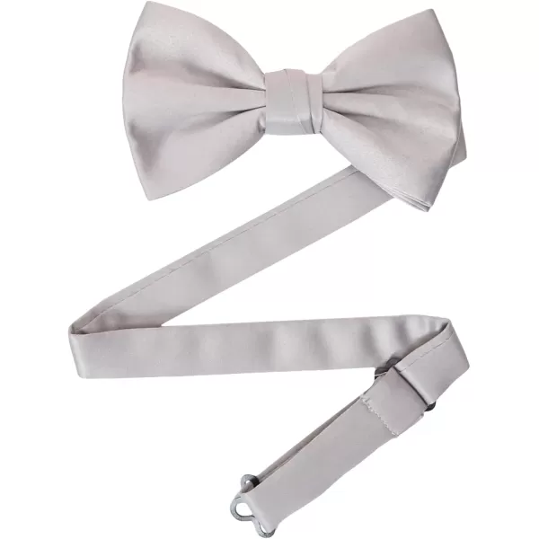 Stacy Adams Mens Solid Bow TieSilver