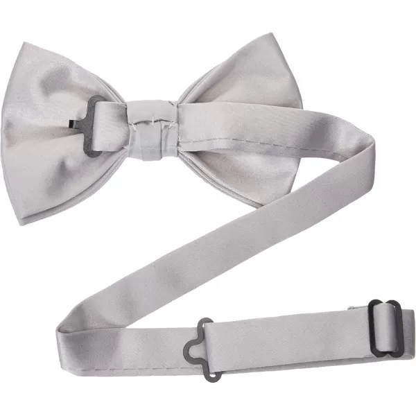 Stacy Adams Mens Solid Bow TieSilver
