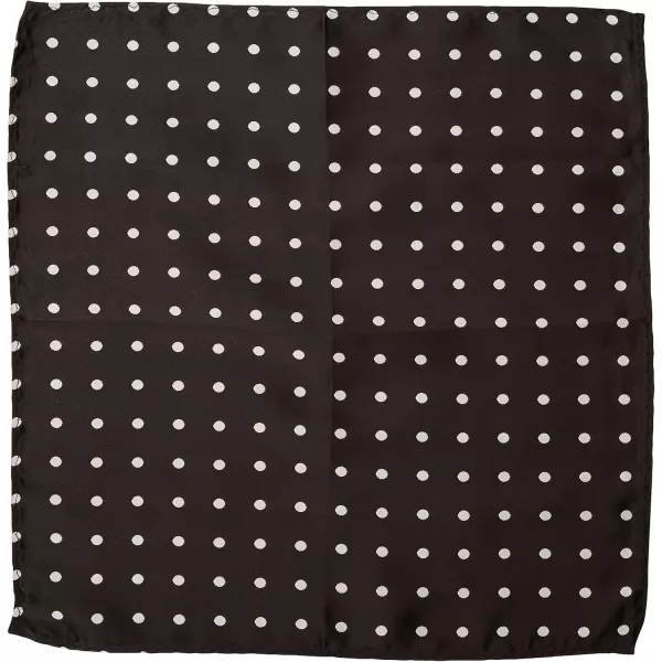 Stacy Adams Mens Tall Plus Size Satin Dot Tie Set Extra LongBlackWhite