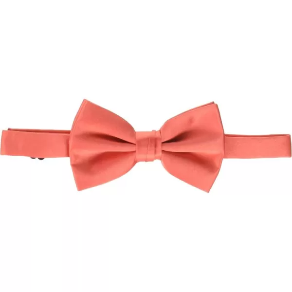 STACY ADAMS mens Satin Solid Bow TieBow TieCoral