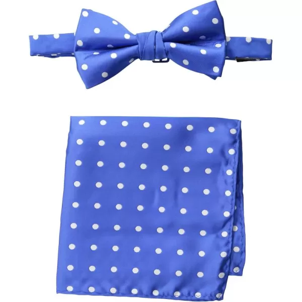 Stacy Adams Mens Satin Dot Bow Tie SetRoyal