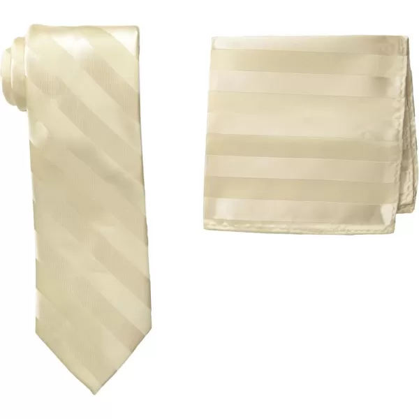 Stacy Adams Mens Extra Long Formal Stripe Tie SetIvory
