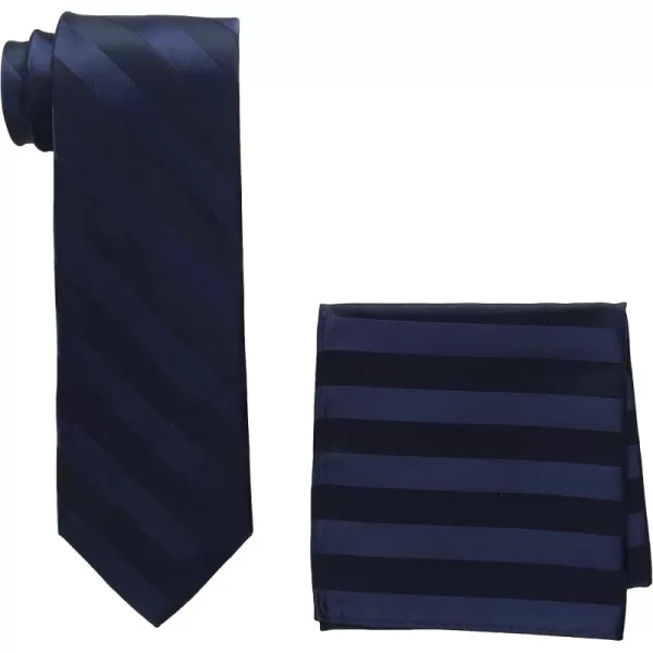 Stacy Adams Mens Extra Long Formal Stripe Tie SetNavy