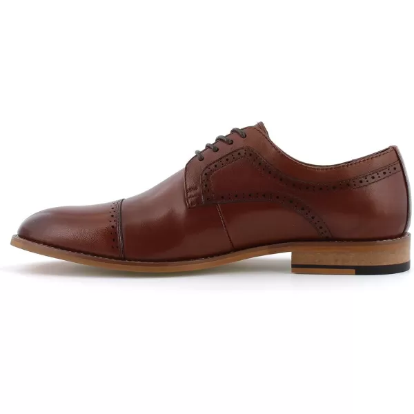 STACY ADAMS Mens Dickinson CapToe Laceup OxfordCognac