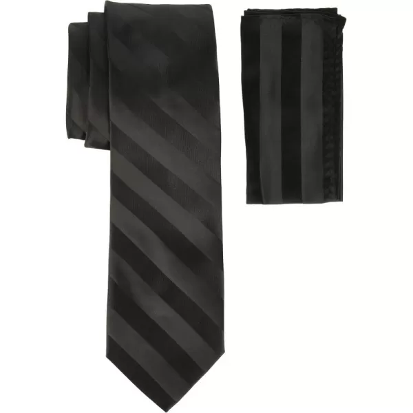Stacy Adams Mens Extra Long Formal Stripe Tie SetBlack