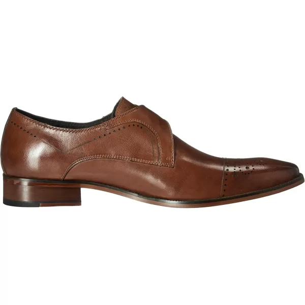 imageSTACY ADAMS Mens KimballCap Toe Monk Strap SlipOn LoaferSaddle Tan