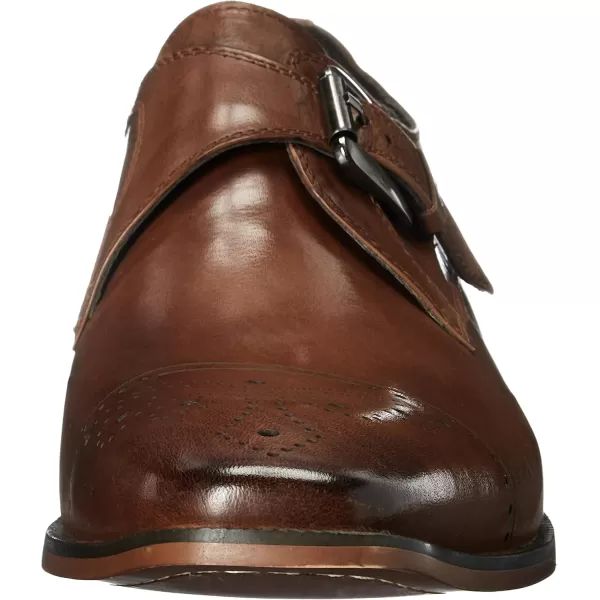 imageSTACY ADAMS Mens KimballCap Toe Monk Strap SlipOn LoaferSaddle Tan