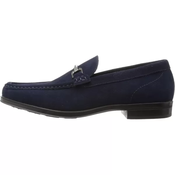 imageSTACY ADAMS Mens Newcomb Moc Toe Bit Slipon Penny LoaferNavy Suede