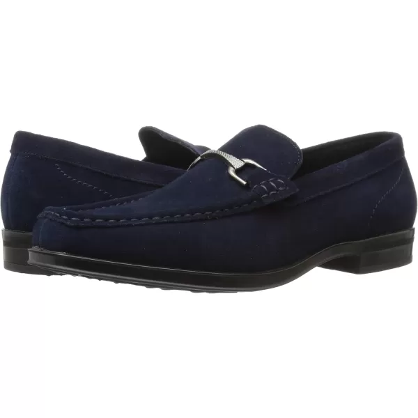 imageSTACY ADAMS Mens Newcomb Moc Toe Bit Slipon Penny LoaferNavy Suede