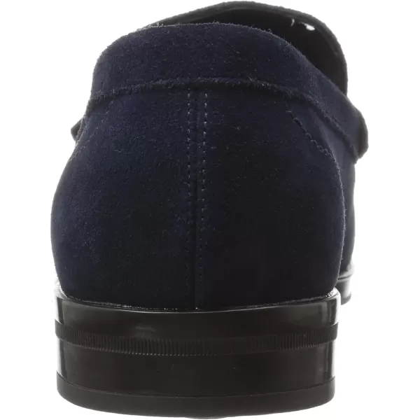 imageSTACY ADAMS Mens Newcomb Moc Toe Bit Slipon Penny LoaferNavy Suede