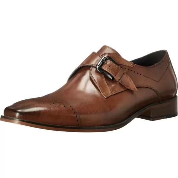imageSTACY ADAMS Mens KimballCap Toe Monk Strap SlipOn LoaferSaddle Tan