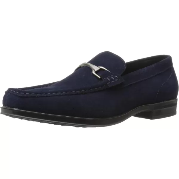imageSTACY ADAMS Mens Newcomb Moc Toe Bit Slipon Penny LoaferNavy Suede