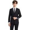 imageSTACY ADAMS Boys Classic 5Piece Suit Set  Blazer Vest Pants Shirt ampamp TieBlack